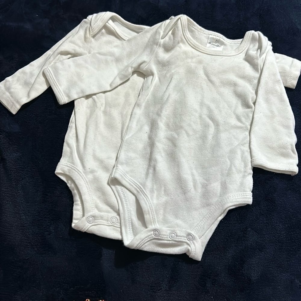 Lightly worn white onesies